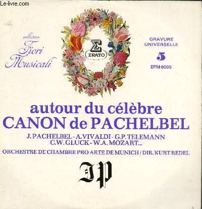 DISQUE VINYLE 33T CANON, MENUET, LARGO, CHANSON, NOCTURNE, RONDO, DANSE, MENUET.