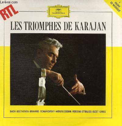 DISQUE VINYLE 33T CARMEN, SYMPHONIE N7, LE LAC DES CYGNES, SYMPHONIE N3, LE BARBIER DE SEVILLE, CONCERTO BRANDEBOURGEOIS N3, PEER GYNT, SYMPHONIE N4 