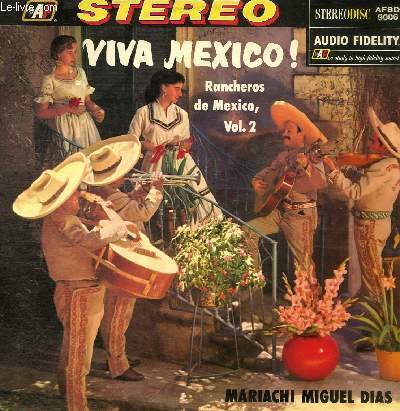 DISQUE VINYLE 33T RANCHEROS DE MEXICO.
