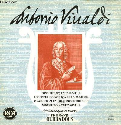 DISQUE VINYLE 33T 4 CONCERT DE VIVALDI.