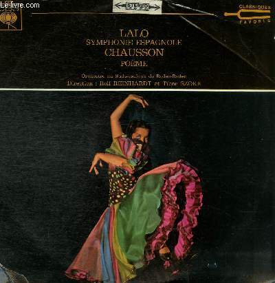 DISQUE VINYLE 33T SYMPHONIE ESPAGNOLE, POEME.