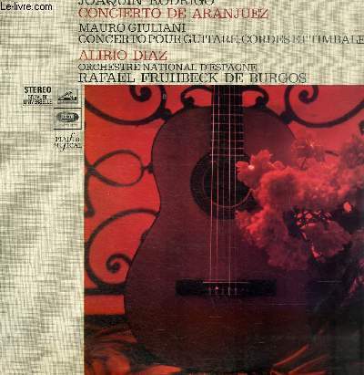 DISQUE VINYLE 33T CONCERTO POUR GUITARE ET ORCHESTRE, CONCERTO POUR GUITARE, CORDES ET TIMBALES.