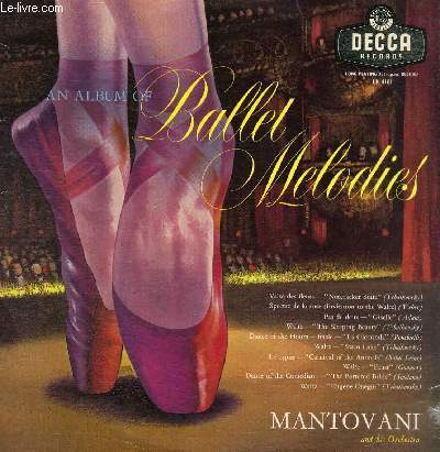 DISQUE VINYLE 33T BALLET MELODIES.