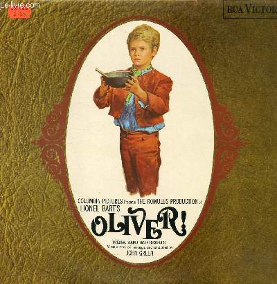 DISQUE VINYLE 33T OVERTURE, FOOD GLORIOUS FOOD, OLIVER, BOY FOR SALE, YOU'VE GOT TO PICK A POCKET OR TWO, CONSIDER YOURSELF, I'D DO ANYTHING, BE BACK SOON, AS LONG AS HE NEEDS ME, WHO WILL BUY ?, IT'S A FINE LIFE, REVIEWING THE SITUATION, OOM-PAH-PAH....