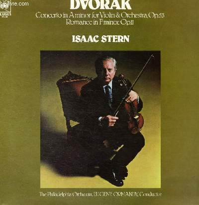 DISQUE VINYLE 33T COCNERTO IN A MINOR FOR VIOLON AND ORCHESTRA.