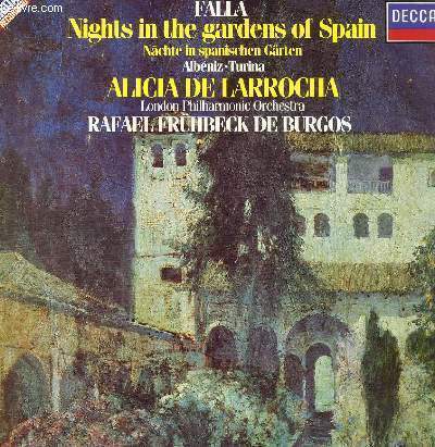 DISQUE VINYLE 33T NIGHTS IN THE GARDEN OF SPAIN.
