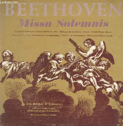 DISQUE VINYLE 33T MISSA SOLEMNIS EN RE MAJEUR, LES RUINES D'ATHENES.