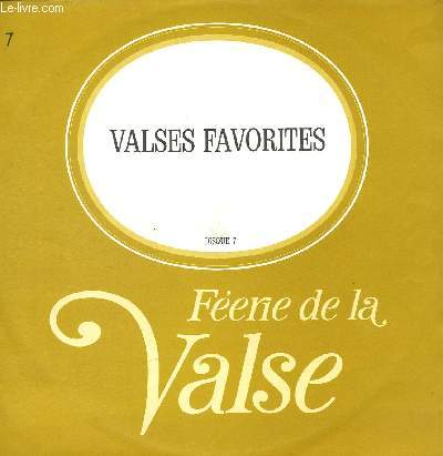 DISQUE VINYLE 33T VALSES FAVORITES.