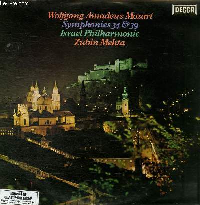 DISQUE VINYLE 33T SYMPHONY IN C MAJOR, SYMPHONY IN E FLAT MAJOR.