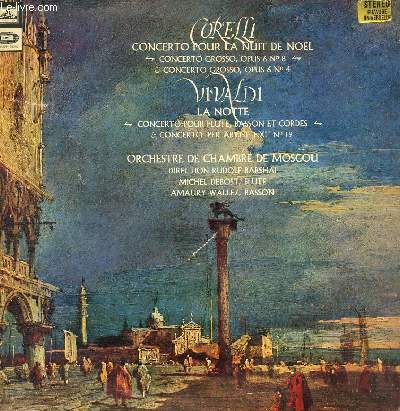 DISQUE VINYLE 33T CONCERTO POUR CORDES, CONCERTO GROSSO, CONCERTO EN SOL MINEUR.