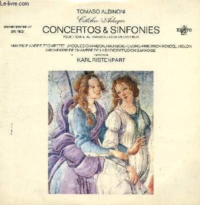 DISQUE VINYLE 33T CELEBRE ADAGIO, CONCERTOS & SINFONIES, SONATE.