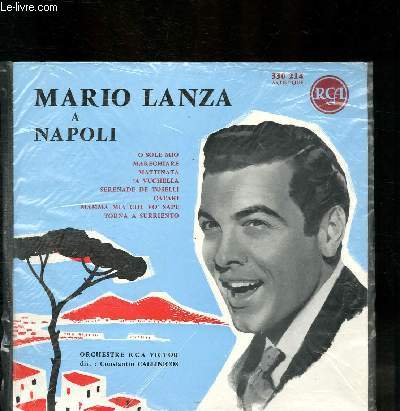 DISQUE VINYLE 33T O SOLE MIO, MARECHIARE, MATTINATA, A VUCHELLA, SERENADE DE TOSELLI, CATARI-CORE'NGRATO, MAMMA MIA CHE VO' SAPE, TORNA A SURRIENTO.