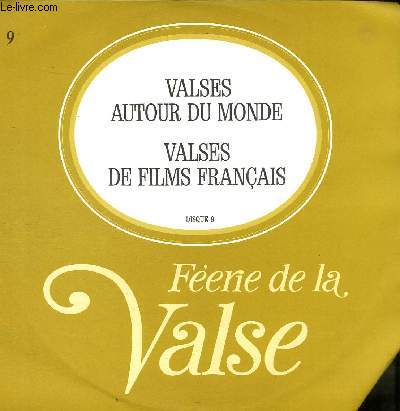 DISQUE VINYLE 33T VALSES AUTOUR DU MONDE, VALSES DE FILMS FRANCAIS.