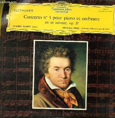 DISQUE VINYLE 33T CONCERTO N3 POUR PIANO ET ORCHESTRE EN UT MINEUR, OP.37.