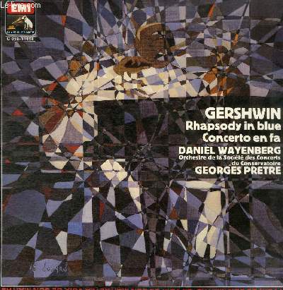 DISQUE VINYLE 33T CONCERTO EN FA POOUR PIANO ET ORCHESTRE, RHAPSODY IN BLUE.