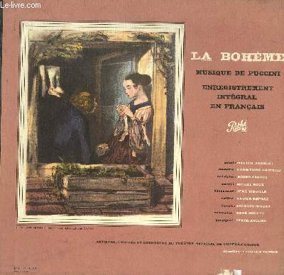 DISQUE VINYLE 33T LA BOHEME.