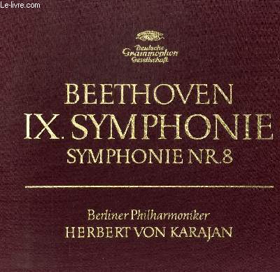 DISQUE VINYLE 33T IX.SYMPHONIE, SYMPHONIE NR.8.