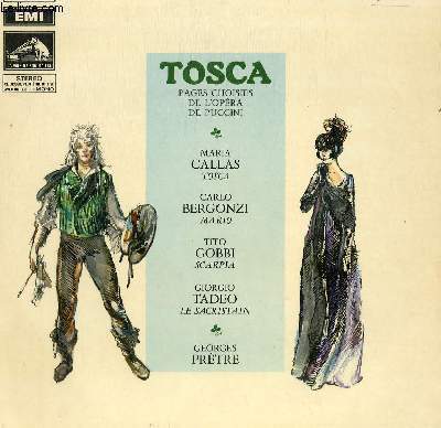 DISQUE VINYLE 33T TOSCA, MARIO, SCARPIA, LE SACRISTAIN.