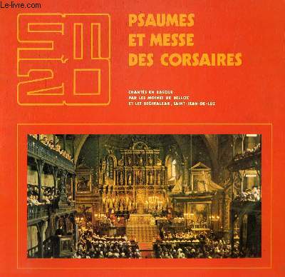 DISQUE VINYLE 33T PSAUMES ET MESSE DES CORSAIRES.