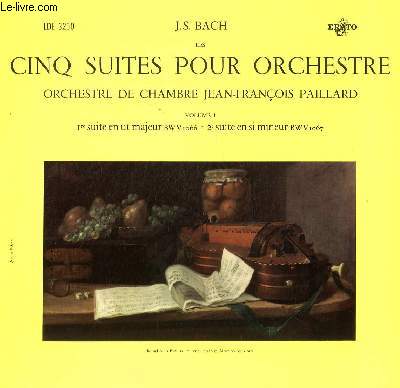 DISQUE VINYLE 33T LES CINQ SUITES POUR ORCHESTRE.