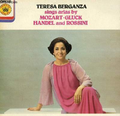 DISQUE VINYLE 33T SINGS ARIAS BY MOZART, GLUCK, HANDEL AND ROSSINI.