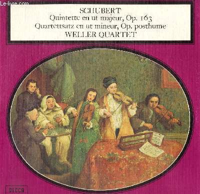 DISQUE VINYLE 33T QUINTETTE EN UT MAJEUR, QUARTETTSATZ EN UT MINEUR.