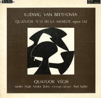 DISQUE VINYLE 33T QUATUOR N15 EN LA MINEUR, QUATUOR VEGH.