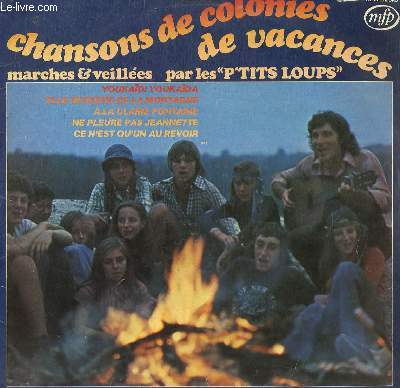 DISQUE VINYLE 33T YOUKAIDI YOUKAIDI, ELLE DESCEND DE LA MONTAGNE, A LA CLAIRE FONTAINE, VINGT DENT MILLE ANES DANS UN PRE, NE PLEURE PAS JEANNETTE, NOUS MARCHONS NOUS MARCHONS, COLCHIQUES DANS LES PRES, YA-KO-MO-TA-KI-KOUM-BA, AVEZ-VOUZ VU LE LOUP ?.....