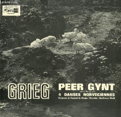 DISQUE VINYLE 33T PEER GYNT, DANSES NORVEGIENNES.