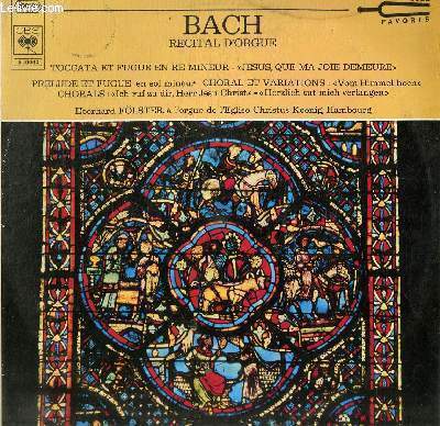 DISQUE VINYLE 33T RECITAL D'ORGUE.