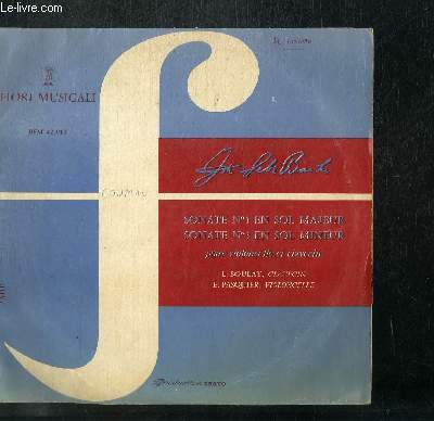 DISQUE VINYLE 33T SONATE N1 SOL MAJEUR, SONATE N3 EN SOL MINEUR POUR VIOLONCELLE ET CLAVECIN.