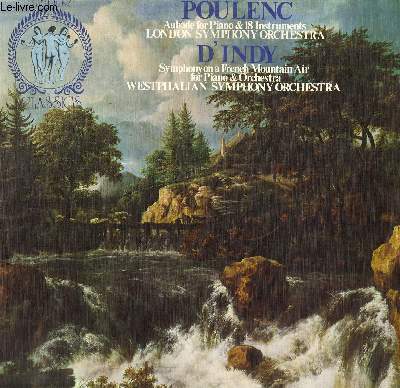 DISQUE VINYLE 33T CHOREOGRAPHIC CONCERTO FOR PIANO AND 18 INSTRUMENTS, SYMPHONY ON A FRENCH MOUNTAIN AIR OP.25 (SYMPHONIE CEVENOLE).