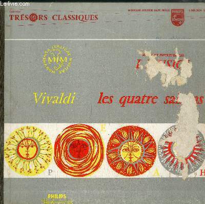 DISQUE VINYLE 33T LES QUATRE SAISIONS-COLLECTION TRESORS CLASSIQUES- ENSEMBLE INSTRUMENTAL FELIX AYO-VIOLON SOLO 