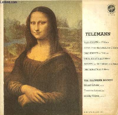 DISQUE VINYLE 33T THE TELEMAN SOCIETY CHAMBER GROUP-VIRTUOSE MUSIC FOR RECORDER, OBOE, AND HARPSICHORD