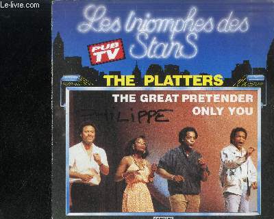 DISQUE VINYLE 33T : LES TRIOMPHES DES STARS - The great pretender, Only you, Harbour lights, Pledging my love, With this ring, My prayer, Smoke gets in your eyes, Twilight time, I'm sorry, If I had you, Red sails in the sunset, I'll be home