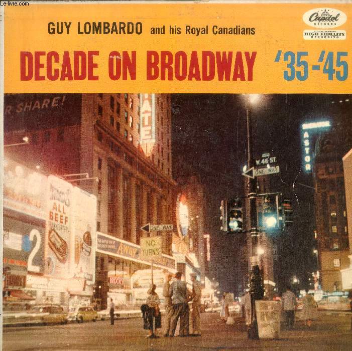 DISQUE VINYLE 33T : DECADE ON BROADWAY '35-'45 - Where Or When, Begin The Beguine, I Got Plenty O' Nuttin', Bewitched, Just One Of Those Things, I'll Be Seeing You, Taking A Chance On Love, All The Things You Are, People Will Say We're In Love...
