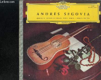 DISQUE VINYLE 33T : Frescobaldi : Aria et Courante, Castelnuovo-Tedesco : Capriccio Diabolico, Ponce : 6 prludes, Rameau : Menuet, Tansman : Cavatina, suite, Torroba : Nocturno