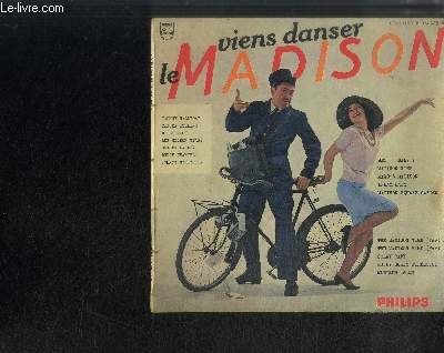DISQUE VINYLE 33T : VIENS DANSER LE MADISON - Hey baby ! : Johnny Hallyday, Madison step : Billy Nash, Marc's Madison : Les golden stars, Dream baby : Bruce Channel, Madison Square Garden : Claude Garden, The madison time : Claude Bolling