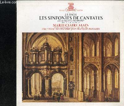 DISQUE VINYLE 33T : LES SINFONIES DE CANTATES pour orgues & orchestre - Sinfonia De La Cantate BWV 29 