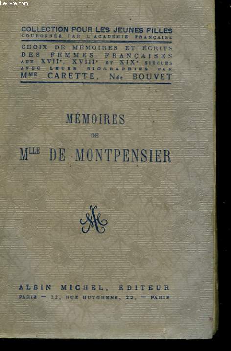 MEMOIRES DE MLLE DE MONTPENSIER.