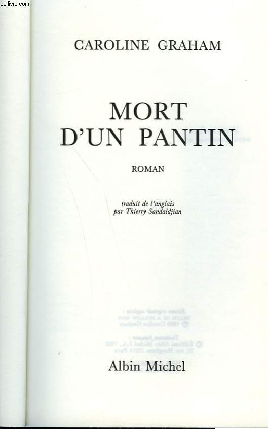 MORT D'UN PANTIN.