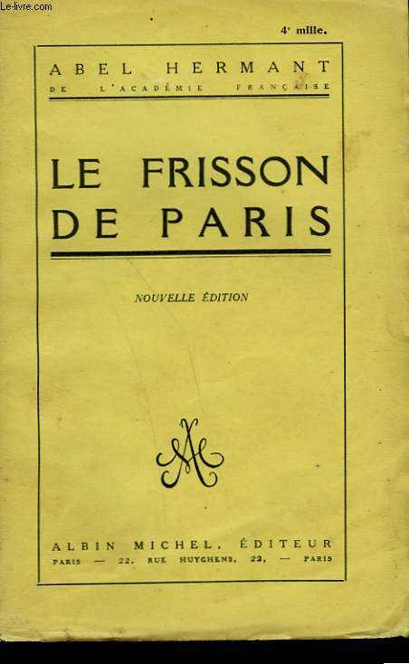 LE FRISSON DE PARIS.