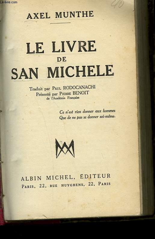 LE LIVRE DE SAN MICHELE.