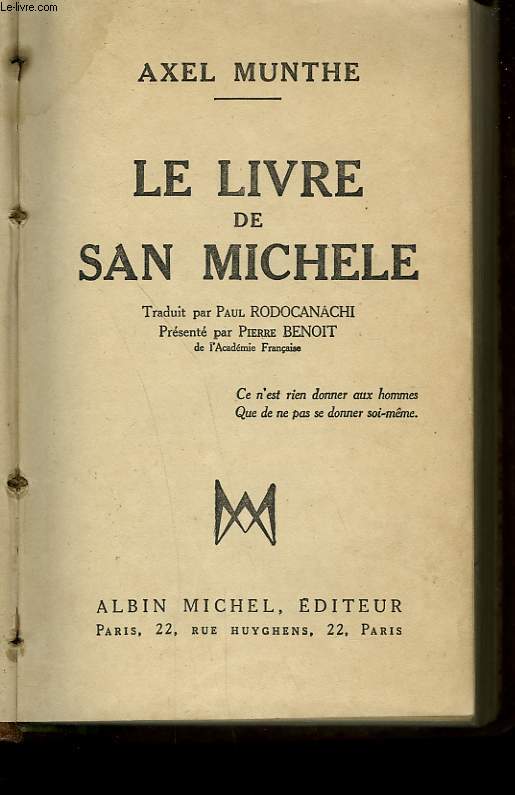 LE LIVRE DE SAN MICHELE.