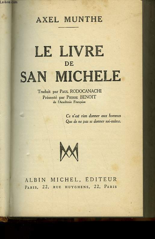 LE LIVRE DE SAN MICHELE.