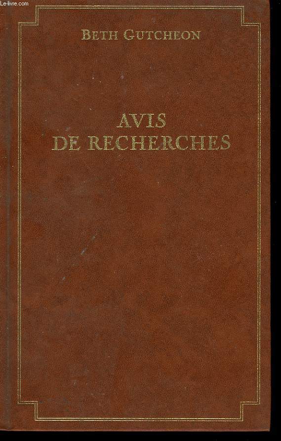 AVIS DE RECHERCHES.