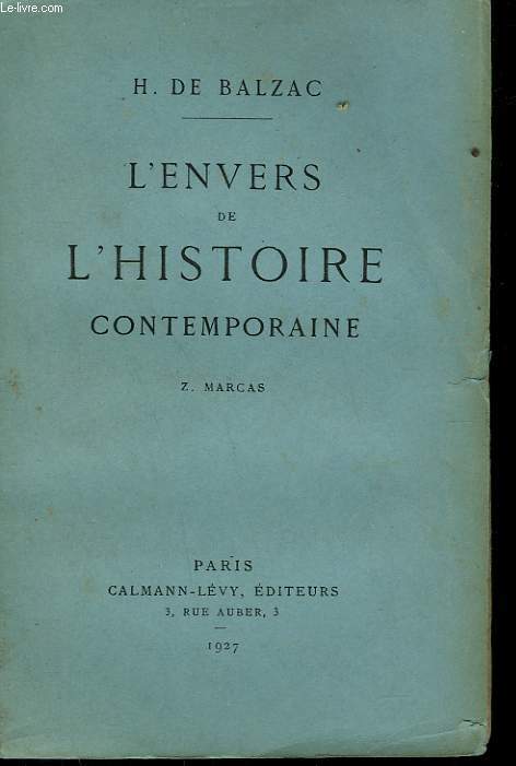 L'ENVERS DE L'HISTOIRE CONTEMPORAINE.