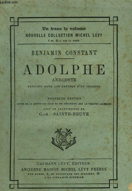 ADOLPHE. ANECDOTE.