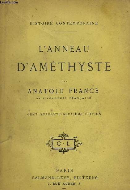 L'ANNEAU D'AMETHYSTE.