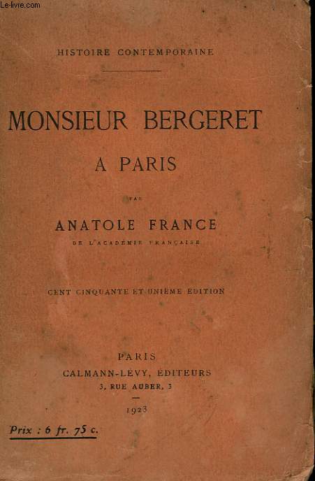 MONSIEUR BERGERET A PARIS.